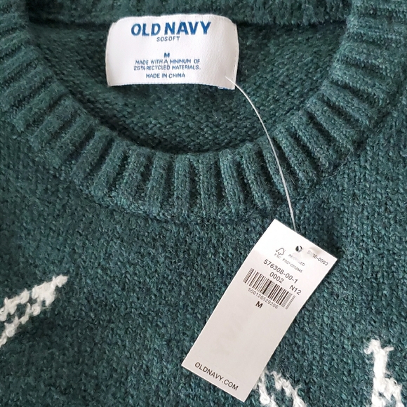 Green Sweater with Stag Design - Picture 3 of 4